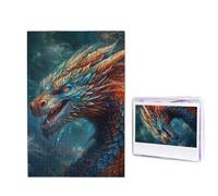 Jigsaw Puzzle for Adults 1000 Piece Funny Challenging Puzzles Dragon Art Picture Jigsaw Wooden Puzzle Artwork Family Game Puzzle for Birthday 29.5" x 19.7"