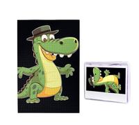 Jigsaw Puzzle for Adults 1000 Piece Funny Challenging Puzzles Funny Crocodile Cartoon Picture Jigsaw Wooden Puzzle Artwork Family Game Puzzle for Birthday 29.5" x 19.7"