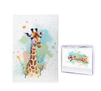 Jigsaw Puzzle for Adults 1000 Piece Funny Challenging Puzzles Giraffe Art Illustration Picture Jigsaw Wooden Puzzle Artwork Family Game Puzzle for Birthday 29.5" x 19.7"