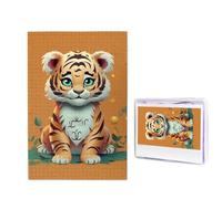 Jigsaw Puzzle for Adults 1000 Piece Funny Challenging Puzzles Year of The Tiger Funny Tiger Picture Jigsaw Wooden Puzzle Artwork Family Game Puzzle for Birthday 29.5" x 19.7"