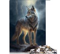 Jigsaw Puzzle for Adults 1000 Piece Jigsaw Puzzle Wolf Wooden Puzzles for Adults & Kids Age 12 Years Up Educational Games Size: 50x75cm