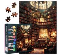 Jigsaw Puzzle for Adults 1000 Pieces, 1000 Piece Puzzles for Adults - Luxury Library with Bookshelf and Decorative Ornaments, Challenging Adult Jigsaw Puzzles (27.5x19.7 Inches)