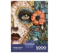 Jigsaw Puzzle for Adults 1000 Pieces Abstract Artwork with Flowers-2 Puzzle for Adults Fun Games Difficult Hard Birthday And Unique Gifts 52x38cm/1000pcs