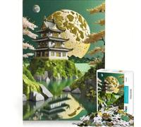 Jigsaw Puzzle for Adults 1000 Pieces Abstract Japan Bonsai Tree, Relaxing Games, Difficult Hard, Wishlist with Santa Claus 38x26cm
