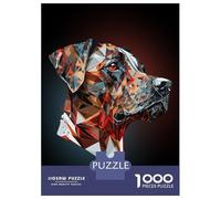 Jigsaw Puzzle for Adults 1000 Pieces Abstract Labrador Painting Jigsaw Puzzle Brain Teaser Game Stress Reliever Birthday And Unique Gifts 52x38cm/1000pcs