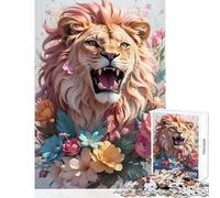 Jigsaw Puzzle for Adults 1000 Pieces Aggressive Angry Lion Jigsaw for Teenagers Precision Cutting Every Piece Is Unique - Stress Reduction Gifts (38x52cm)