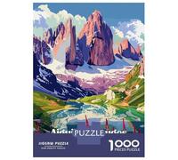 Jigsaw Puzzle for Adults 1000 Pieces Aiguilles Rouges Nature Reserve France Jigsaw Puzzle Brain Teaser Game For Family Fun Parent-child Interaction 52x38cm/1000pcs