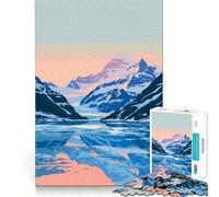 Jigsaw Puzzle for Adults 1000 Pieces Alaska Nature Art Flawless Edge Fun Brain Exercise Toy Cozy Fun Time Xmas Scene Art (38x52cm)