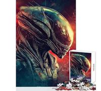 Jigsaw Puzzle for Adults 1000 Pieces Alien Creature Portrait Hands-on Game Perfect Decoration Educational Toy Suitable for Desktop Decoration (50x75cm)