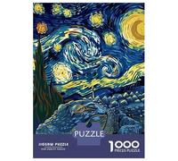 Jigsaw Puzzle for Adults 1000 Pieces Alligator in Starry Night Style Adult Jigsaw Puzzle Relaxing Games Wall Decoration for Is Ideal As A Gift 70x50cm/1000pcs
