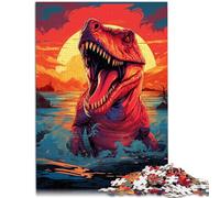 Jigsaw Puzzle for Adults 1000 Pieces an a giant dinosaur Brain Teaser Puzzle 26x38cm Stress Reliever Difficult Challenge