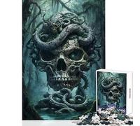 Jigsaw Puzzle for Adults 1000 Pieces Ancient Skull Snake Symbol Jigsaw 1000 Piece Fun Games Secret Santa Gifts But Fun And Humorous (38x26cm)