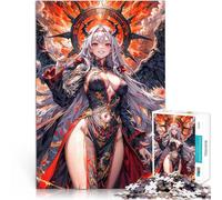 Jigsaw Puzzle for Adults 1000 Pieces Angel with Black Wings Herausfordernd Schwierig Geburtstagsgeschenk, Geschenke38x26cm