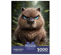 Jigsaw Puzzle for Adults 1000 Pieces Angry Capybara in Jungle Jigsaw Puzzle Relax Games Precision Cutting Parent-child Interaction 70x50cm/1000pcs