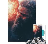 Jigsaw Puzzle for Adults 1000 Pieces Angry God with Flaming Orb Fun at Home Activities, Improve Memory Relax Games for Ages 14 And over (38x26cm)