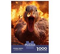 Jigsaw Puzzle for Adults 1000 Pieces Angry Goose Fire Explosion Jigsaw Puzzle Relaxing Games Difficult Challenge Unique Gifts for Birthday And Christmas 70x50cm/1000pcs