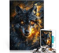 Jigsaw Puzzle for Adults 1000 Pieces Animal Majestic Wolf Staycation: Zeit totschlagen tolles Geschenk75x50cm
