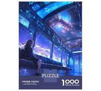 Jigsaw Puzzle for Adults 1000 Pieces Anime Galaxy Train Puzzle for Adults Family Game Improve Memory Parent-child Interaction 38x26cm/1000pcs