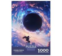 Jigsaw Puzzle for Adults 1000 Pieces Anime Girl Falling Towards Black Hole Jigsaw for Adults Relax Games Hand Speed Race Difficult And Challenge 38x26cm/1000pcs
