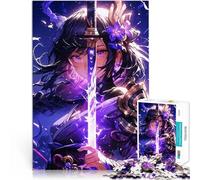 Jigsaw Puzzle for Adults 1000 Pieces Anime Girl with Sword Schwierig und herausfordernd Heimdekoration38x26cm