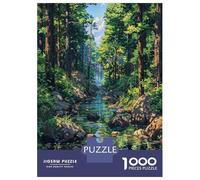 Jigsaw Puzzle for Adults 1000 Pieces Anime River Forest Fantasy Jigsaw Puzzle Brain Teaser Game Stress Reliever Birthday And Unique Gifts 38x26cm/1000pcs