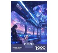 Jigsaw Puzzle for Adults 1000 Pieces Anime Train To Space Jigsaw Puzzle Relax Games Precision Cutting Parent-child Interaction 52x38cm/1000pcs