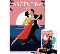 Jigsaw Puzzle for Adults 1000 Pieces Argentina Tango Tight Cut Fun Logic Skill Play Relax Fun Time Birthday Mind Gift (38x26cm)