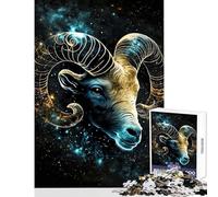 Jigsaw Puzzle for Adults 1000 Pieces Aries Toy Wall Decor Gift Birthday Practical Game with Fully Interlocking Randomly Shaped Pieces size 38x26cm