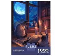 Jigsaw Puzzle for Adults 1000 Pieces Astrological Cats Adult Jigsaw Puzzle Hands-on Game Pattern Assembly Unique Gifts for Birthday And Christmas 38x26cm/1000pcs