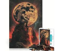 Jigsaw Puzzle for Adults 1000 Pieces Astronaut Lost In Space Flawless Edge Fun Brain Exercise Toy Cozy Fun Time Xmas Scene Art (38x52cm)