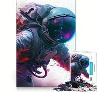 Jigsaw Puzzle for Adults 1000 Pieces Astronaut On Fire Tight Cut Fun Logic Skill Play Relax Fun Time Birthday Mind Gift (38x52cm)