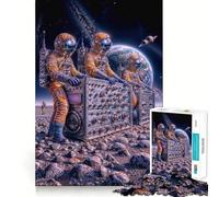 Jigsaw Puzzle for Adults 1000 Pieces Astronaut Space Rock Music Tight Cut Fun Logic Skill Play Relax Fun Time Birthday Mind Gift (38x26cm)