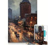 Jigsaw Puzzle for Adults 1000 Pieces Atlanta Charm USA Flawless Edge Fun Brain Exercise Toy Cozy Fun Time Xmas Scene Art (50x75cm)