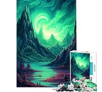 Jigsaw Puzzle for Adults 1000 Pieces Aurora Mirage Jigsaw Puzzle 1000 Anti-Stress Toys Wall Art Birthday Present,Travel Gifts, (50x75cm)