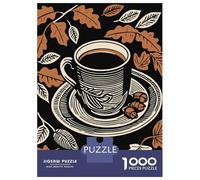 Jigsaw Puzzle for Adults 1000 Pieces Autumn Coffee Illustration Teenager Puzzles DIY Toys Precision Cutting Difficult And Challenge 38x26cm/1000pcs