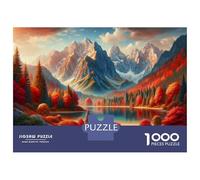 Jigsaw Puzzle for Adults 1000 Pieces Autumn Mountain Lake Landscape Jigsaw Puzzle Relaxing Games Wall Decoration Difficult And Challenge 70x50cm/1000pcs