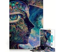 Jigsaw Puzzle for Adults 1000 Pieces Awakening Third Eye Tight Cut Fun Logic Skill Play Relax Fun Time Birthday Mind Gift (38x26cm)