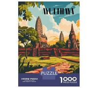 Jigsaw Puzzle for Adults 1000 Pieces Ayutthaya Ruins Adult Puzzles Family Games Difficult Challenge Difficult And Challenge 70x50cm/1000pcs