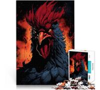 Jigsaw Puzzle for Adults 1000 Pieces Badass Rooster Made of cardboard for and 14 years and over Toys for family entertainment Birthday and unique gifts。size:38x52cm/14.96x20.47inch