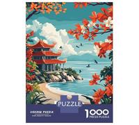 Jigsaw Puzzle for Adults 1000 Pieces, Bai Sao Vietnam Travel Artwork, Creative Leisure Activity, Holiday Family Game, Pieces, 70x50cm/1000pcs