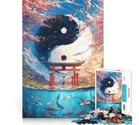 Jigsaw Puzzle for Adults 1000 Pieces Balance Of The Elements Flawless Edge Fun Brain Exercise Toy Cozy Fun Time Xmas Scene Art (50x75cm)