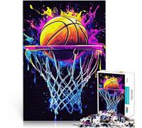 Jigsaw Puzzle for Adults 1000 Pieces Basketball Hoop Splash Staycation: Zeit totschlagen für Heimdekoration52x38cm
