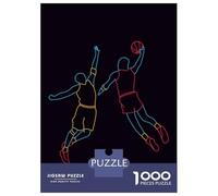 Jigsaw Puzzle for Adults 1000 Pieces Basketball Neon Pop Art Jigsaw for Adults Relax Games Hand Speed Race Difficult And Challenge 38x26cm/1000pcs