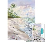 Jigsaw Puzzle for Adults 1000 Pieces Beach Waves Educational Games Toys Educational Games Great Gifts And Toys A Work of Art (Size 38x52cm)