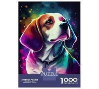 Jigsaw Puzzle for Adults 1000 Pieces Beagle Dog Colorful Adult Puzzles Family Games Difficult Challenge Difficult And Challenge 38x26cm/1000pcs