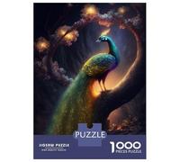 Jigsaw Puzzle for Adults 1000 Pieces Beautiful Peacock Glow Jigsaw Puzzle Brain Teaser Game Stress Reliever Birthday And Unique Gifts 70x50cm/1000pcs