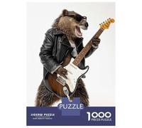 Jigsaw Puzzle for Adults 1000 Pieces Beaver Guitar Jigsaw Puzzle Brain Teaser Game For Family Fun Parent-child Interaction 38x26cm/1000pcs