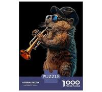 Jigsaw Puzzle for Adults 1000 Pieces Beaver Trumpet Puzzle for Adults Family Game Improve Memory Parent-child Interaction 70x50cm/1000pcs