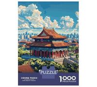 Jigsaw Puzzle for Adults 1000 Pieces Beijing Cityscape Jigsaw Puzzle Relaxing Games Wall Decoration Difficult And Challenge 52x38cm/1000pcs