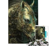 Jigsaw Puzzle for Adults 1000 Pieces Bio Mechanical Horse Jigsaw Hands-on Game A Work of Art Unique Gifts for Birthday And Christmas (Size 38x26cm)